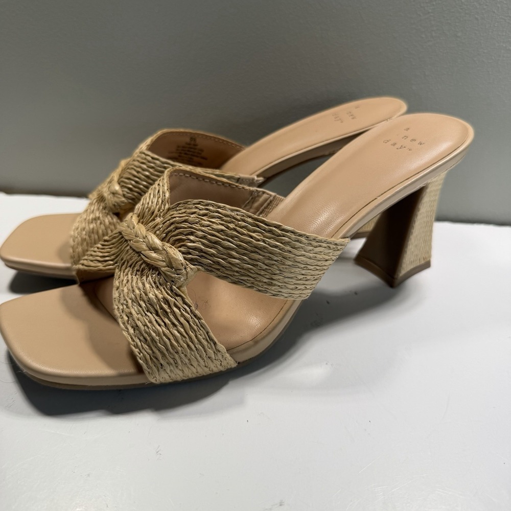 A New Day Women's 9.5 Woven Slip On Heels
